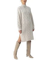 Sanctuary Women's Cable-Knit Side-Slit Sweater Dress