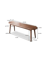 Slickblue Natural Oak Wood Dining Bench for Living Room Use