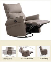 Slickblue 360-Degree Swivel Rocking Recliner Chair Perfect Nursery for Comfort and Style