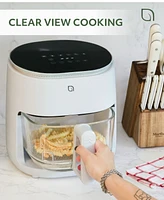 Willow Kitchen 5QT Digital Glass Air Fryer - Self-Cleaning, Digital Touch Screen, Healthier Frying, Watch Your Food Cook