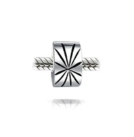 Bling Jewelry .925 Sterling Silver Geometric Snap Clasp Star Stopper Bead Charm