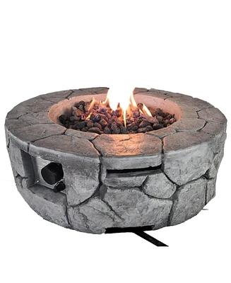 Mondawe 9'' H x 28'' W Fiber Reinforced Concrete Outdoor Fire pit