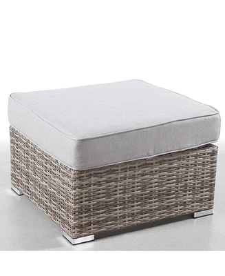 Mondawe Fully Assembled Outdoor Ottoman with Cushion