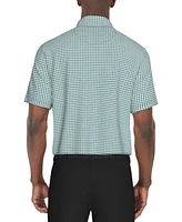 Pga Tour Men's Short Sleeve Geo Print Performance Polo Shirt