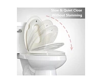 Gaomon Toilet Seat Elongated,Toilet Seat with Toddler Seat Built in, Potty Training Toilet Seat Fits Both Adult and Child, with Soft Close,Easy Instal
