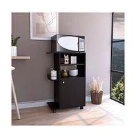 Depot E-Shop Opal Kitchen Cart, Single Door Cabinet, Four Casters