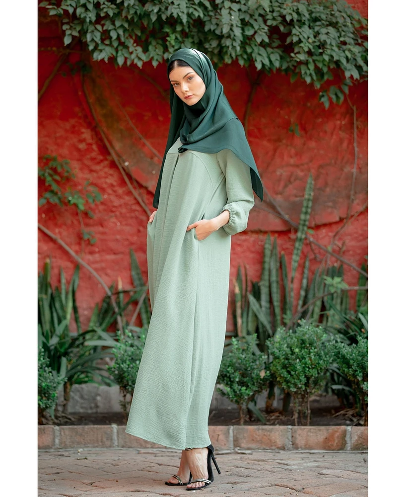 Urban Modesty Women's Mint Sheath Abaya Maxi Dress