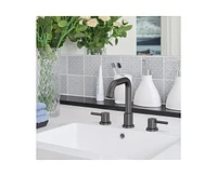 gaomon Bathroom Sink Faucet,Bathroom Faucet 3 Hole with Stainless Steel Pop Up Drain and cUPC Lead-Free Hose