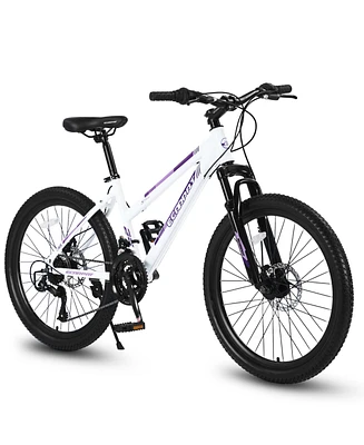 Streamdale Furniture 26 inch Mountain Bike for Teenagers Girls Women, Shimano 21 Speeds with Dual Disc Brakes and 100mm Front Suspension