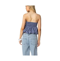 Edikted Women's Serina Strapless Bubble Top