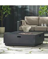40" Square Iron Fire Pit - 50 000 Btu (Tank Cover Not Included)
