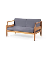 Aston Outdoor 4 Seater Chat Set With Cushions_Loveseat & Coffee Table &Club Chair
