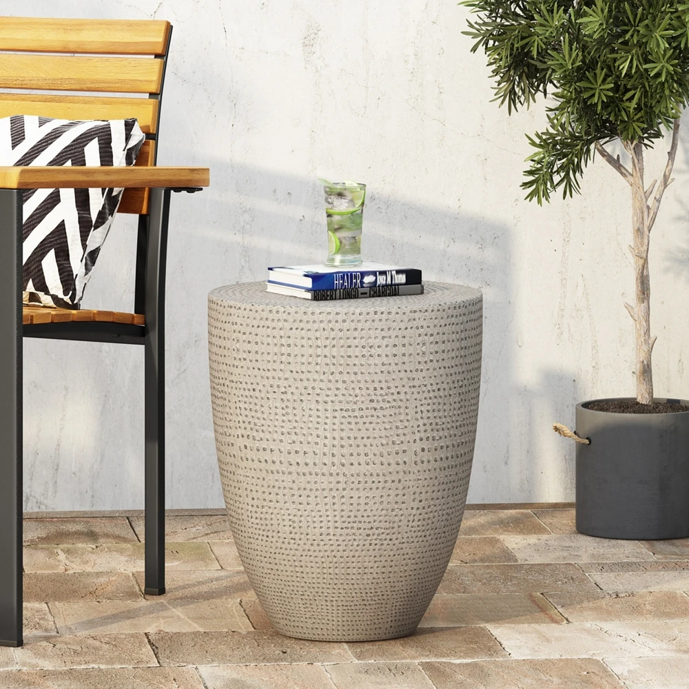 Streamdale Furniture Modern Concrete End Table: Sophisticated, Lightweight, And Fully Assembled