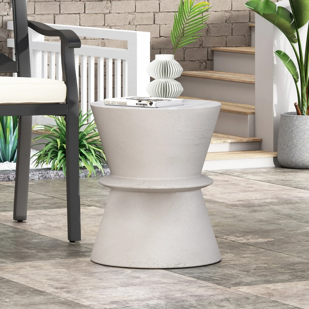 Simplie Fun Hourglass End Table: Chic, Durable, And Assembly-Free