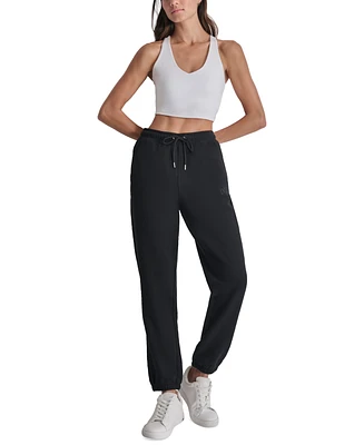 Dkny Sport Women's Drawstring Fleece Jogger Sweatpants