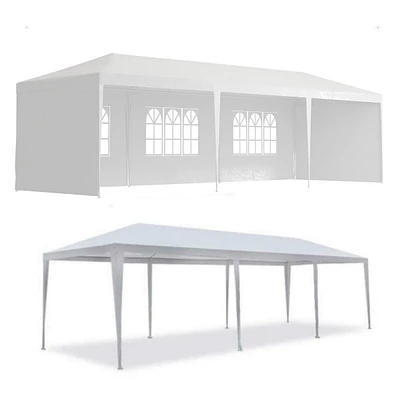 Streamdale Furniture 10x30' Outdoor Garden Gazebo Wedding Party Tent Canopy Marquee with 5 Removable Sidewalls