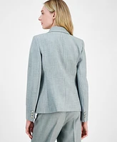 Tahari Asl Women's Heathered Double-Breasted Blazer