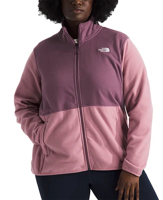 The North Face Women's Plus Colorblocked Zip-Front Glacier Fleece Jacket