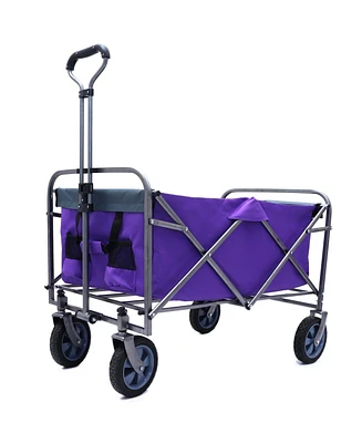 Outdoor Garden Multipurpose Micro Collapsible Beach Trolley Cart Camping Folding Wagon