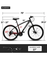 Simplie Fun A2757 27 Inch Mountain Bike 21 Speed, Suspension Fork, Aluminum Frame Disc Brake