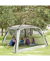 Streamdale Furniture 12' x 12' Screen House Room, UV50+ Screen Tent with 2 Doors and Carry Bag, Easy Setup, for Patios Outdoor Camping Activities