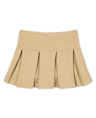 Hope & Henry Little Girls Ponte Pleated Uniform Skort