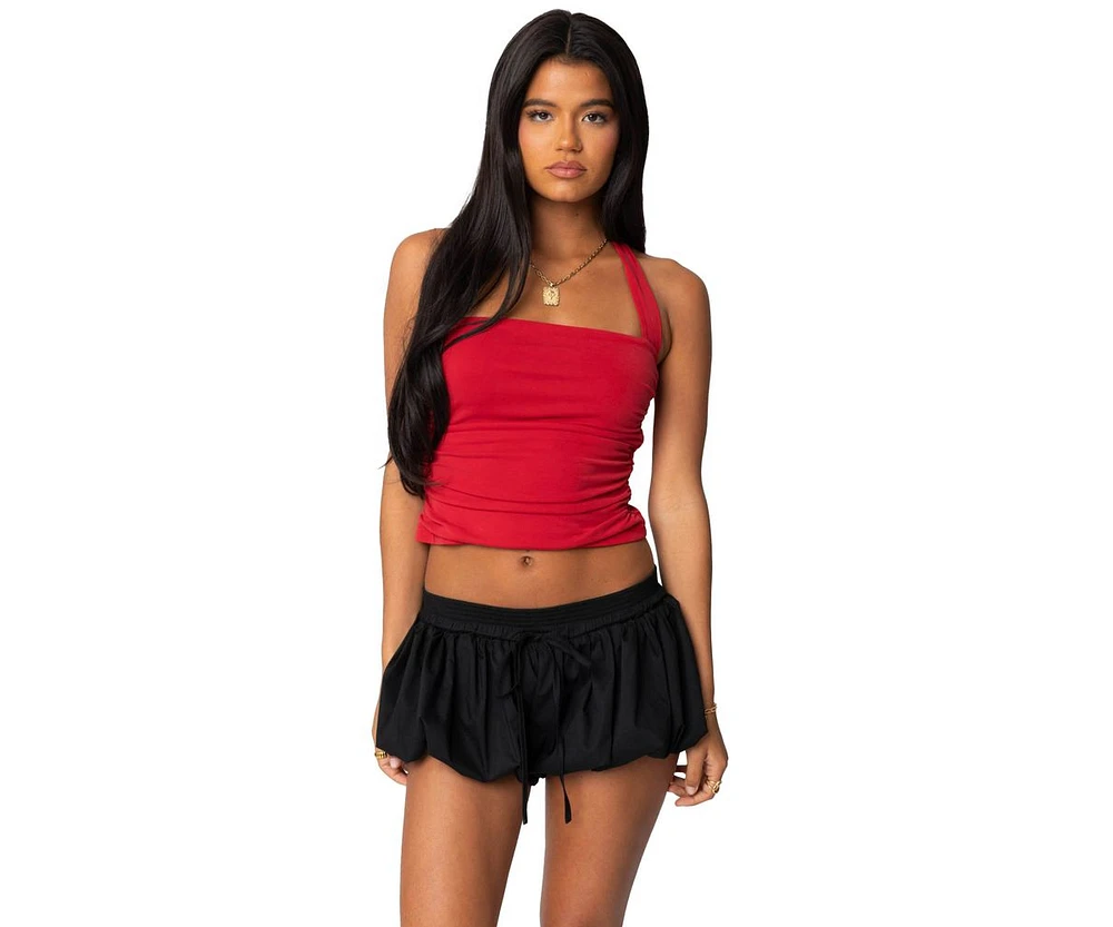 Edikted Women's Nyrah Straight Neck Halter Top