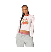 Edikted Women's Peachy Long Sleeve T Shirt - Light