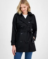 Michael Kors Women's Double-Breasted Belted Hooded Coat, Exclusively at Macy's