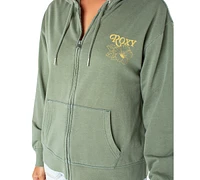 Roxy Juniors' Hibiscus Sweet Rhythm Zip-Front Hoodie