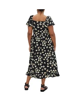 City Chic Plus Emie Print Midi Dress