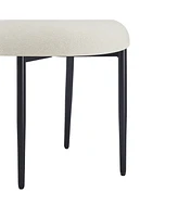 Modern Toothpick Dining Chairs with Curved Backrests (Set of 2)