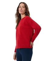 Jones New York Women's Tonal-Texture Drop-Shoulder Sweater