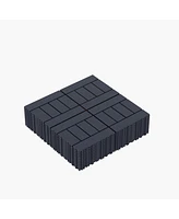 H Style 12" Patio Deck Tiles, Diy Module Interlocking Decking Tiles Floor Tile