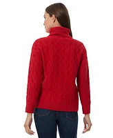 Jones New York Women's Cable-Knit Turtleneck Sweater