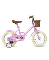 Streamdale Furniture Kids'Bike Girls Bike 12 Inch Wheels,1-Speed Child Bicycles For 2-3 Years, With Removable Training Wheels Baby Toys