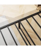 Queen Size Bed Frame, Storage Headboard with Charging Station, Solid and Stable, Noise Free, No Box Spring Needed, Easy Assembly