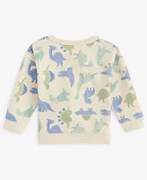 First Impressions Baby Long-Sleeve French Terry Dino Group Sweatshirt, Exclusively at Macy's