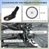 Bike Cargo Trailer for Hefty Loads, Foldable Compact Storage, Universal Hitch, Bike Wagon Bike Trailer Bicycle Cargo Trailer Bike Attachment with 16&#