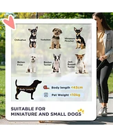 Dog Stroller for Small Dogs Cats, 4 Wheels One-Click Fold Pet Stroller with Swivel Wheels, Brake, Basket Storage, Safety Belts, Adjustable Canopy, Zip
