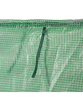 6' x 3' x 3' Portable Greenhouse, Garden Green House with 2 Pe/Plastic Covers, Steel Frame and 2 Roll Up Windows, Green