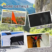 Dog Bike Trailer Pet Cart Bicycle Wagon Cargo Carrier Attachment for Travel with 3 Entrances Large Wheels for Off-Road & Mesh Screen