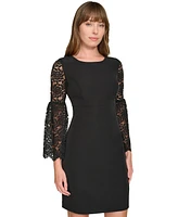 Tommy Hilfiger Women's Lace-Sleeve Sheath Dress