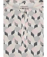 Olsen Women's Long Sleeve Retro Print T-Shirt