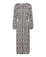 Olsen Women's Snake Print Midi Tunic Dress