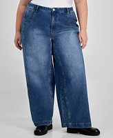 And Now This Trendy Plus High-Rise Seamed Front Jeans, Exclusively at Macy's