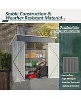 6'x4' Outdoor Metal Storage Shed for Garden Tools Lockable Door