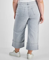 And Now This Trendy Plus Striped Cuffed Jeans, Exclusively at Macy's