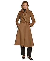 Donna Karan New York Women's Belted Wing-Collar Coat