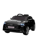 12V Kids Electric Ride On Car, Audi E-tron, Battery Powered Toy with Parent Remote Control, Suspension System, Auxiliary Wheels, Led Lights, Music and